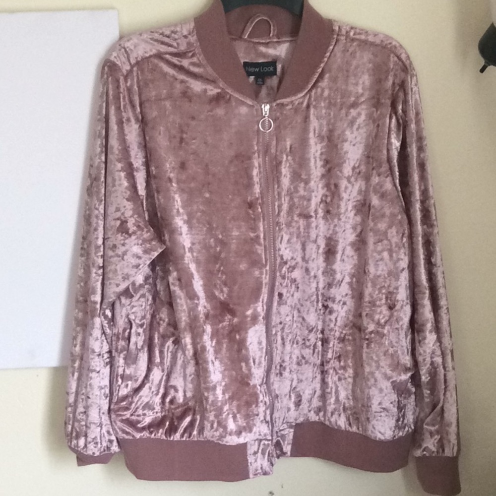 Mauve pink velvet jacket